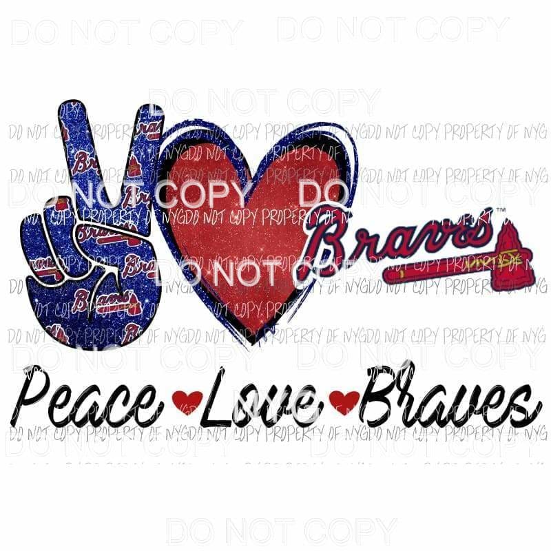 martodesigns - Peace Love Atlanta Braves Baseball – Designtwists