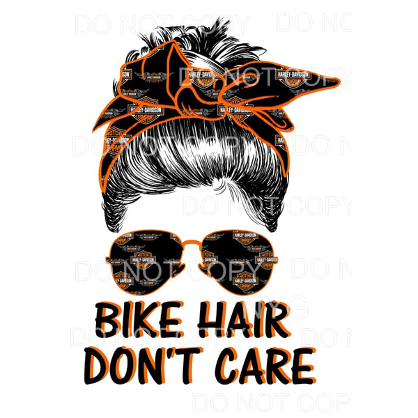 # 3 Bike Hair Don’t Care Harley Sublimation transfers - Heat