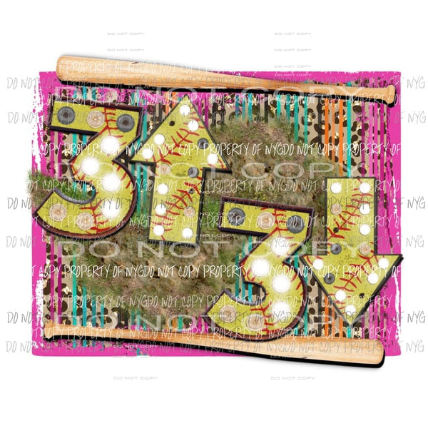 3 up 3 down softball 1 Sublimation transfers Heat Transfer