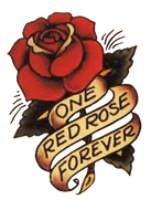 One red rose forever # 1044 Sublimation transfers