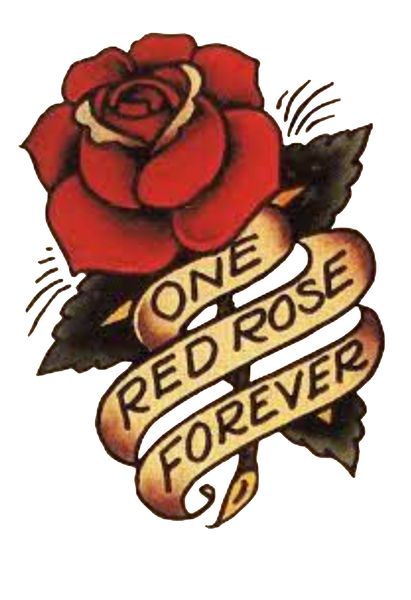 One red rose forever # 1044 Sublimation transfers