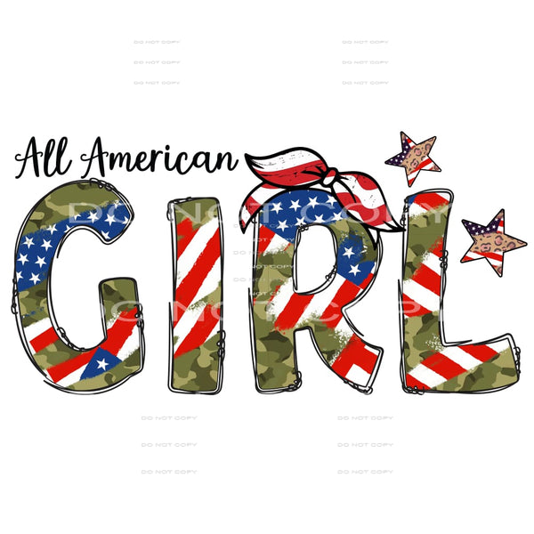 All American Girl #5390 Sublimation transfers - Heat