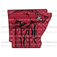 Arkansas Razorback state Sublimation transfers Heat Transfer