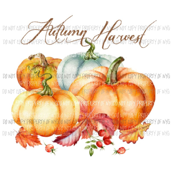 Autumn Harvest Fall Sublimation transfers Heat Transfer