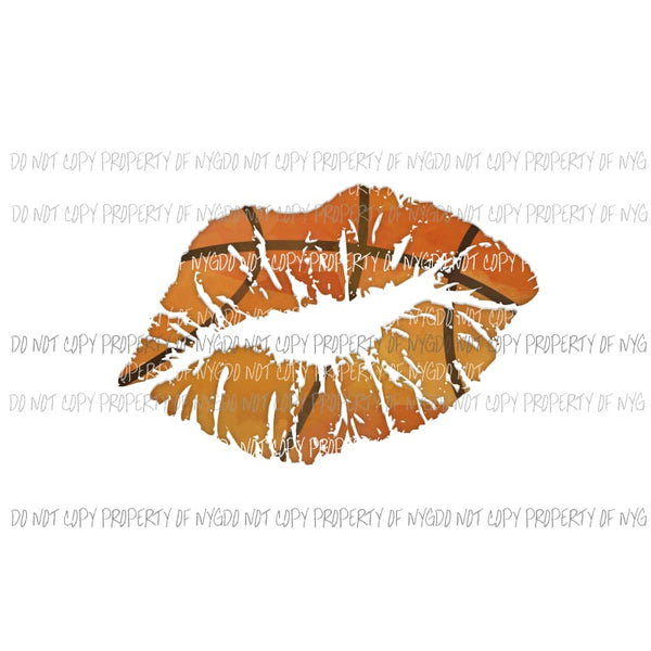 Basketball Lips Sublimation transfers Heat Transfer