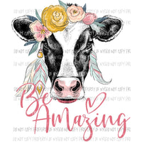 be amazing cow Sublimation transfers Heat Transfer