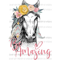 be amazing horse Sublimation transfers Heat Transfer