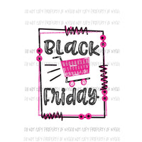 Black Friday Pink Sublimation transfers Heat Transfer