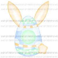 Blue Egg Bunny Ears Sublimation transfers Heat Transfer