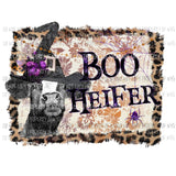 Boo Heifer Cow Halloween Sublimation transfers Heat Transfer