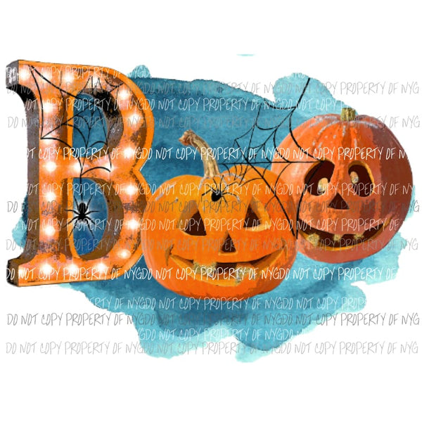 Boo Pumpkins halloween Sublimation transfers Heat Transfer