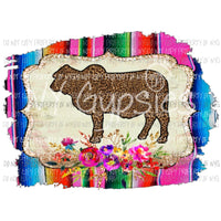 Brahmans Cow serape background Sublimation transfers Heat Transfer