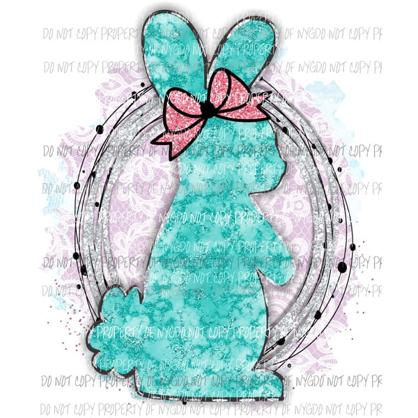 Bunny 9 Sublimation transfers Easter Heat Transfer