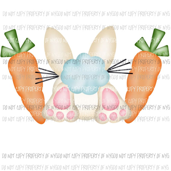 Bunny Boy Tail with carrots Sublimation transfers Heat Transfer