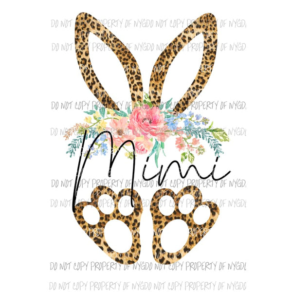 Bunny custom mom Nana grandma aunt in drop down menu Sublimation transfers Heat Transfer