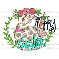 Bunny Happy easter Sublimation transfers Heat Transfer