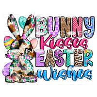 Bunny Kisses Easter Wishes #9985 Sublimation transfers -