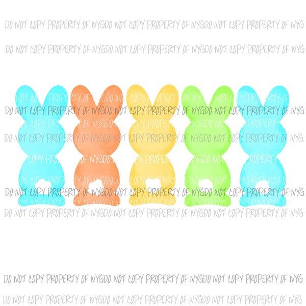 Bunny Lineup boy Sublimation transfers Heat Transfer