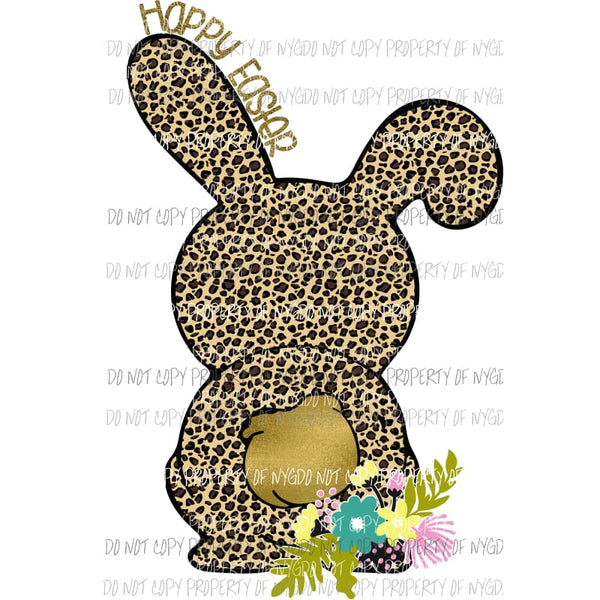 bunny rear happy easter Sublimation transfers Heat Transfer