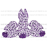 Bunny Trio #2 purple leopard Sublimation transfers Heat Transfer