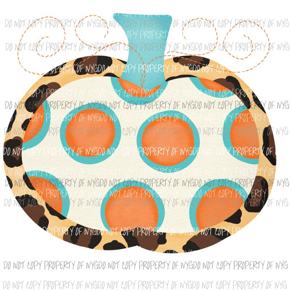 cheetah leopard polka dot pumpkin Sublimation transfers Heat Transfer