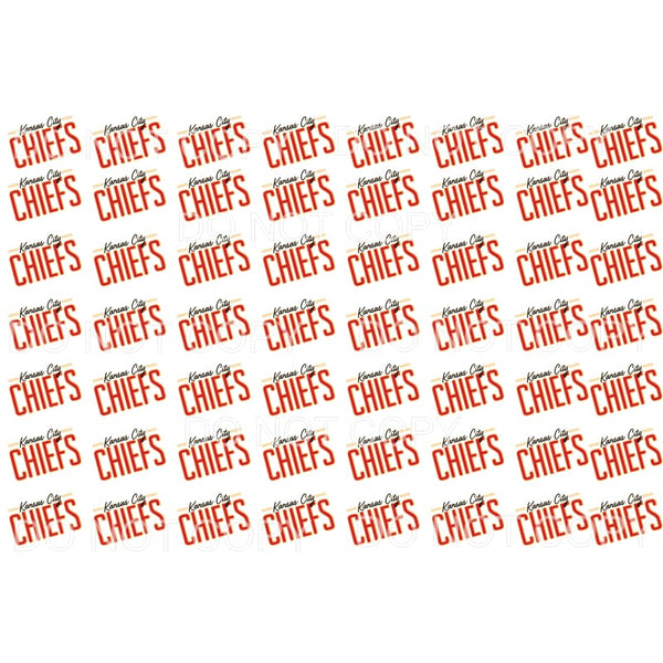 Chiefs Background sheet # 2 Sublimation transfers - Heat 