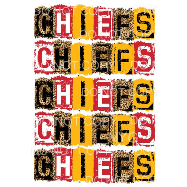 CHIEFS BLOCK # 421 Sublimation transfers - Heat Transfer