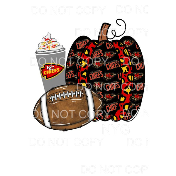 Chiefs Football Pumpkin # 425 Sublimation transfers - Heat 