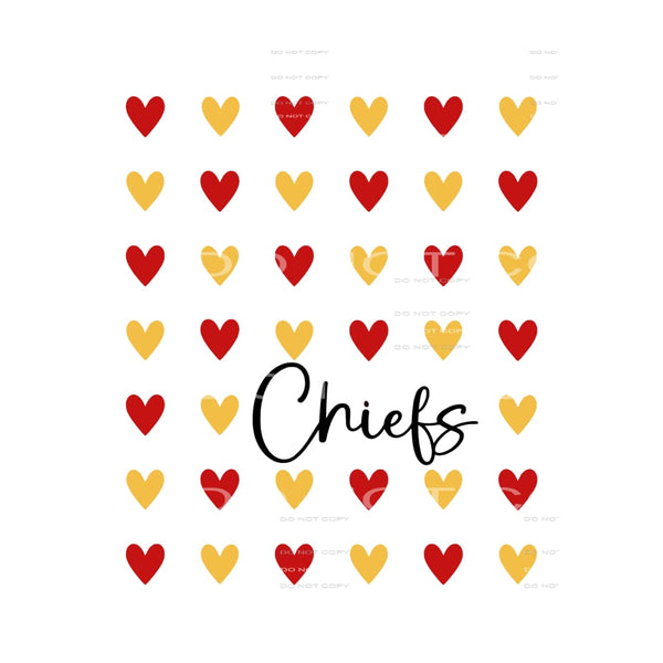 chiefs Hearts # 7769 Sublimation transfers - Heat Transfer