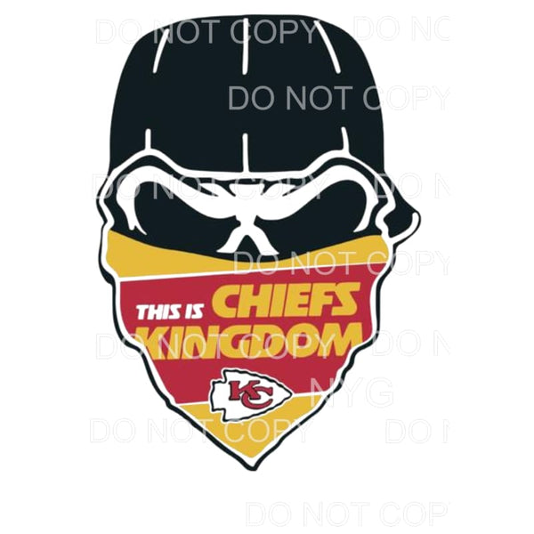 Chiefs Skull # 2 Kansas City Sublimation transfers - Heat 