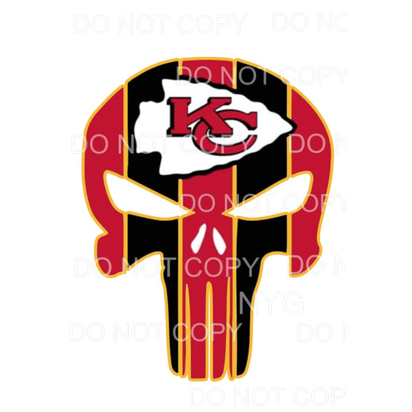 Chiefs Skull # 3 Kansas City Sublimation transfers - Heat 