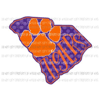 Clemson Tigers state Sublimation transfers Heat Transfer