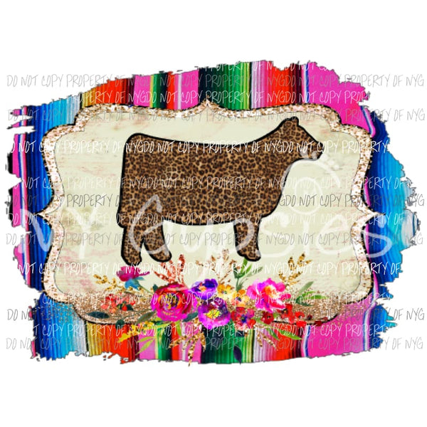 Cow serape background Sublimation transfers Heat Transfer