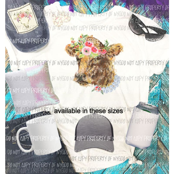 Cow with necklace Sublimation transfers Heat Transfer