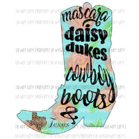 Cowboy boot Texas Sublimation transfers Heat Transfer