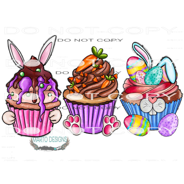 Easter Day Cupcake #9934 Sublimation transfers - Heat