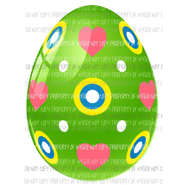 Easter Egg Green Sublimation transfers Heat Transfer