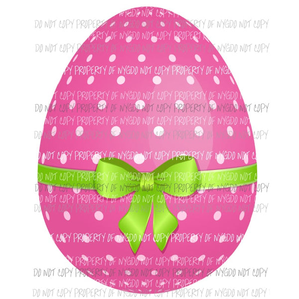 Easter Egg Pink Sublimation transfers Heat Transfer