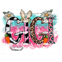 Easter Gigi #9855 Sublimation transfers - Heat Transfer