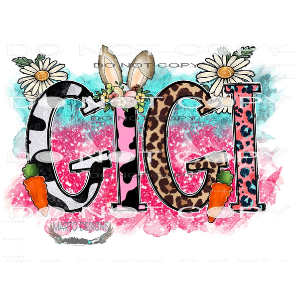 Easter Gigi #9855 Sublimation transfers - Heat Transfer