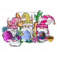 Easter Gnomies #9910 Sublimation transfers - Heat Transfer