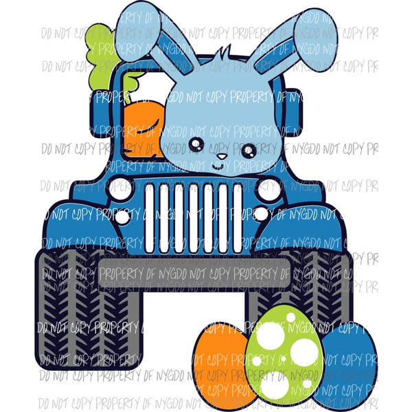 Easter Jeep Boy #1 Sublimation transfers Heat Transfer