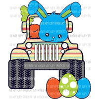 Easter Jeep Boy #2 stripes Sublimation transfers Heat Transfer