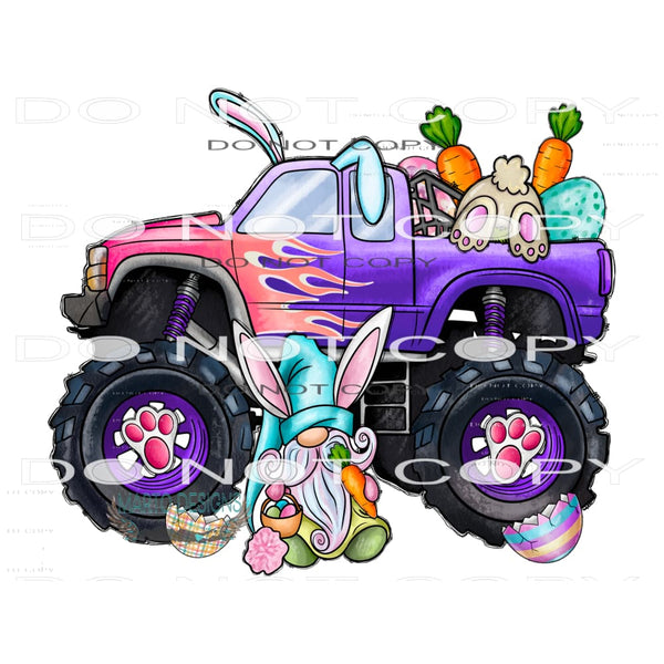 Easter Monster Truck #9925 Sublimation transfers - Heat