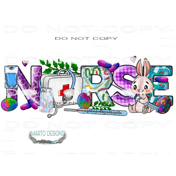 Easter Nurse #9953 Sublimation transfers - Heat Transfer