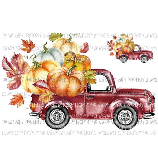 Fall Truck pumpkins Sublimation transfers Heat Transfer