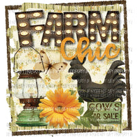 Farm Chic - Chickens Sublimation transfers Heat Transfer