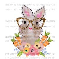 Floral Bunny Sublimation transfers Heat Transfer