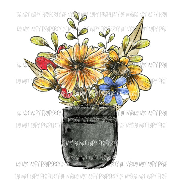 Flower Arrangement #2 Sublimation transfers Heat Transfer