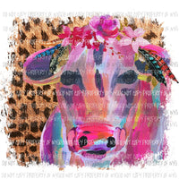 Flower Cow Sublimation transfers Heat Transfer